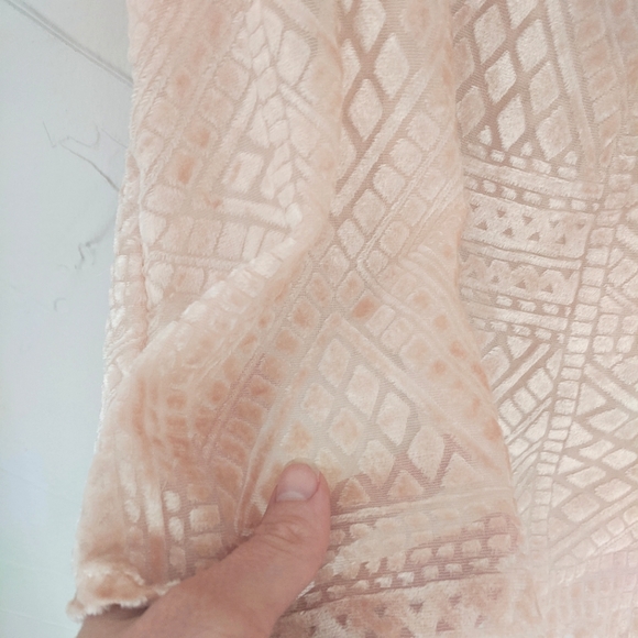 Lucky Brand Tank Top Velvet Burnout Blush Pink, Size S - Picture 4 of 5